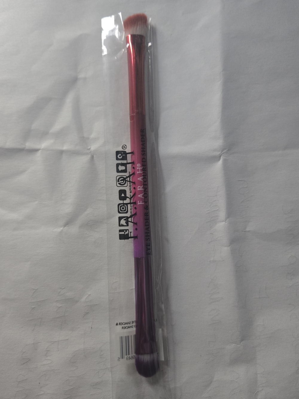 Farah Colorful Dual-Ended Eyeshadow Brush - Pink to Purple